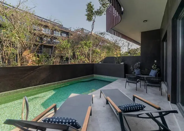 2Br Private Pool - Closest To Beach - Sea View Rooftop Pools Apartamento Tulum